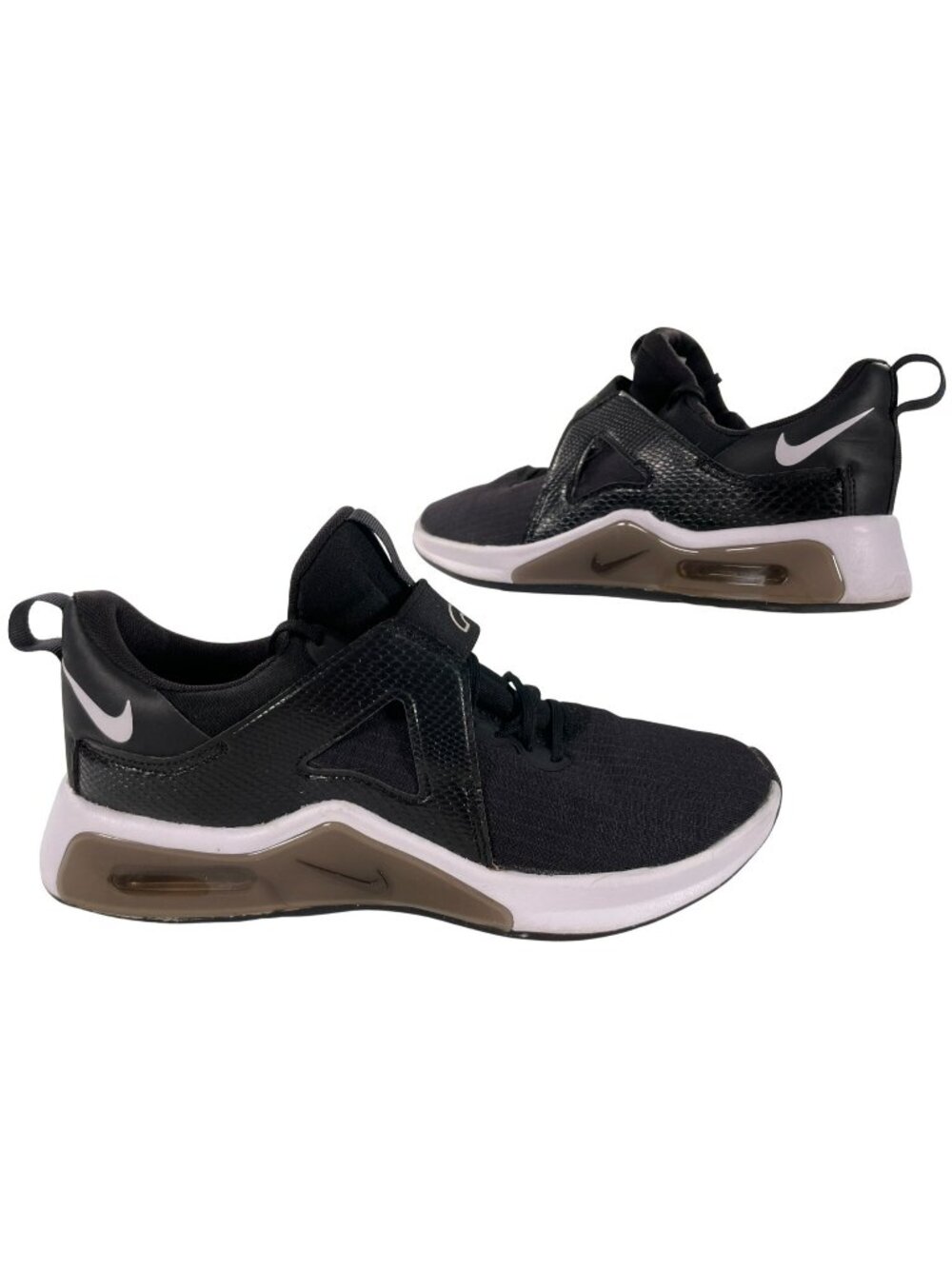 Nike Air Max Bella TR 5 Training Gym Sport Shoes Black White Women's Size 8 USED